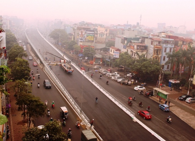 Cầu vượt Ô Đông Mác – Nguyễn Khoái trước ngày thông xe