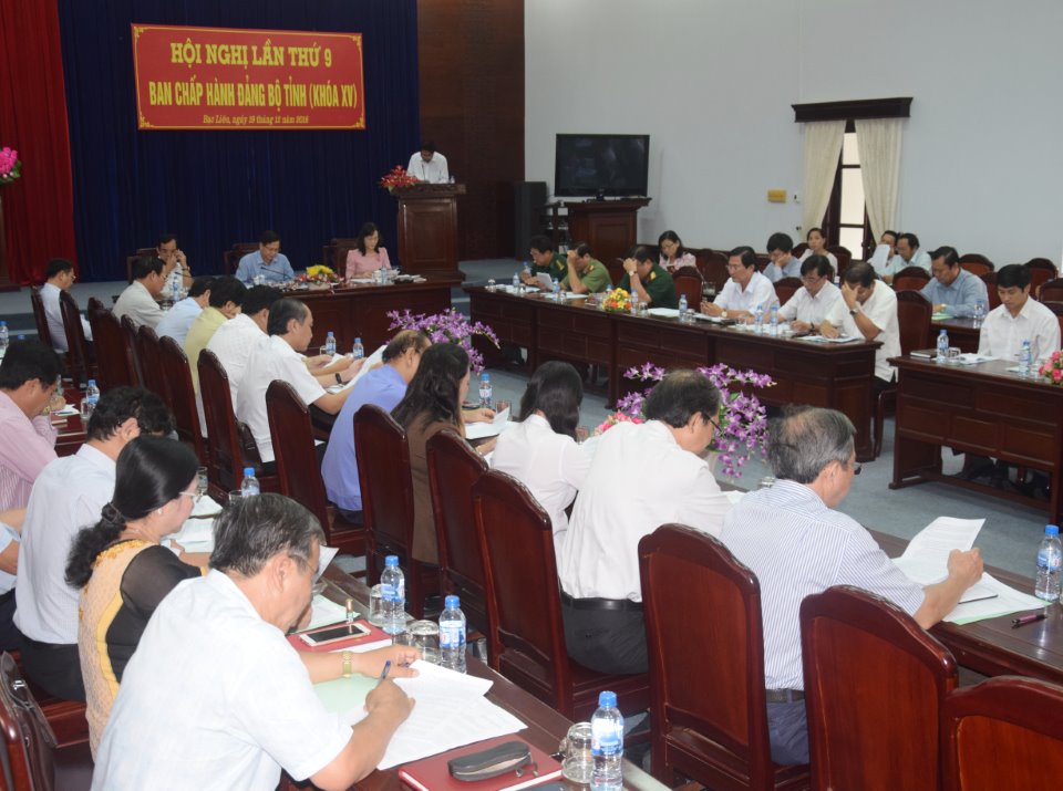 Hội nghị lần thứ 9, BCH Đảng bộ tỉnh Đóng góp dự thảo các chương trình, kết luận của Tỉnh ủy