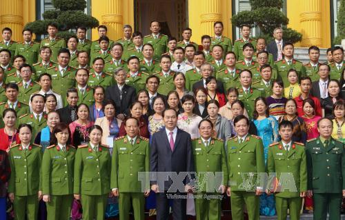Chủ tịch nước Trần Đại Quang gặp mặt tấm gương điển hình trong phòng, chống ma túy