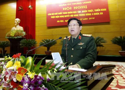 Hội nghị cán bộ chủ chốt toàn quân quán triệt, triển khai thực hiện Nghị quyết Trung ương 4 khóa XII