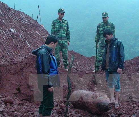 Yên Bái Phá hủy thành công quả bom 60 kg
