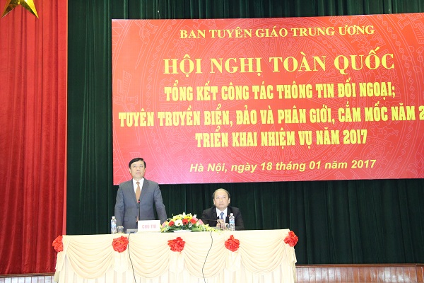 Triển khai công tác thông tin đối ngoại, tuyên truyền biển đảo và phân giới, cắm mốc 2017