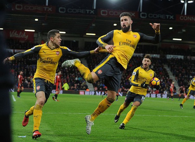 Giroud chói sáng, đem về trận hòa kịch tính cho Arsenal