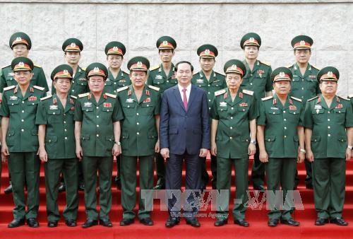 Chủ tịch nước Trần Đại Quang thăm chúc Tết lực lượng vũ trang tại Thành phố Hồ Chí Minh