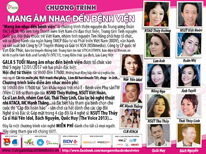 Gala đặc biệt mừng 5 tuổi “Mang âm nhạc đến bệnh viện”