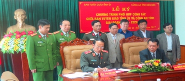 Điện Biên Tăng cường phối hợp công tác giữa Ban Tuyên giáo Tỉnh ủy và Công an tỉnh