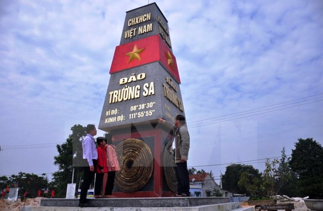 Công trình mô phỏng cột mốc chủ quyền Trường Sa - tiếp nối mạch nguồn yêu nước trên “mảnh đất thép”