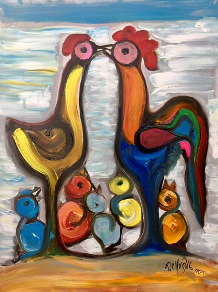 Năm Dậu nói chuyện vẽ gà