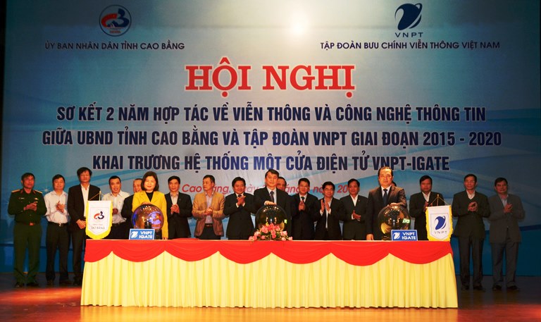 Cao Bằng khai trương Hệ thống phần mềm một cửa điện tử VNPT-iGate