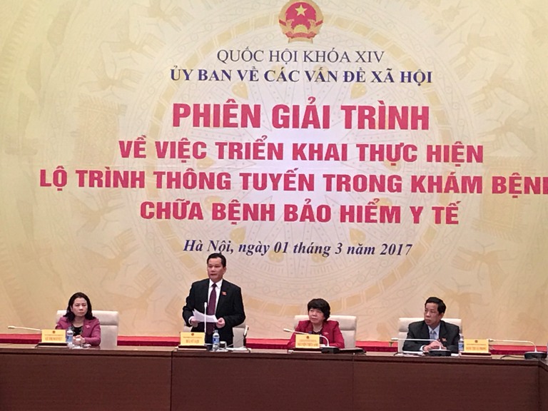Phiên giải trình về thông tuyến khám, chữa bệnh bảo hiểm y tế