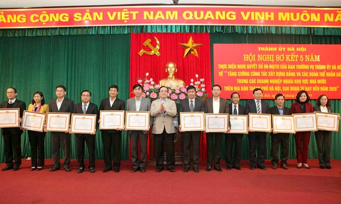 Hà Nội Nâng cao chất lượng của các tổ chức đảng, đoàn thể trong các doanh nghiệp ngoài khu vực Nhà nước