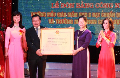 Trường mẫu giáo Mầm non B Hà Nội đạt chuẩn quốc gia mức độ 1