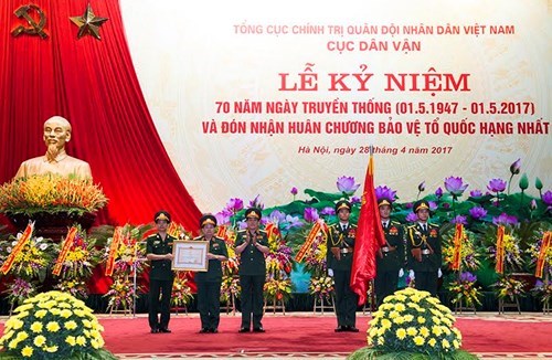 Cục Dân vận kỷ niệm 70 năm Ngày truyền thống và đón nhận Huân chương Bảo vệ Tổ quốc hạng nhất