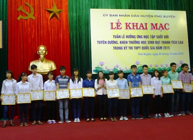 Lan toả phong trào khuyến học, khuyến tài ở Phú Xuyên Hà Nội