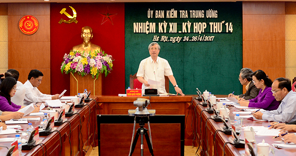 Thông cáo báo chí về Kỳ họp thứ 14 Ủy ban Kiểm tra Trung ương