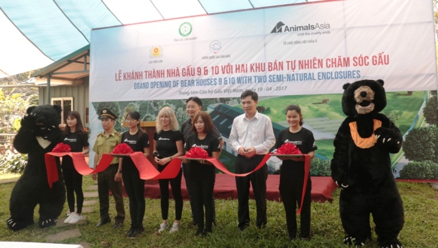 Khánh thành nhà gấu với hai khu bán tự nhiên chăm sóc gấu tại Vĩnh Phúc