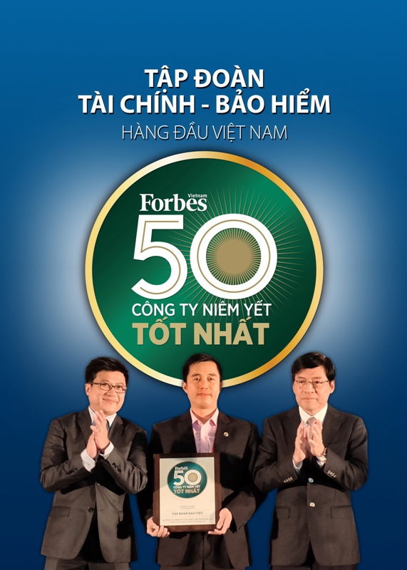 Bảo Việt dẫn đầu ngành bảo hiểm 5 năm liên tiếp do Forbes Việt Nam bình chọn