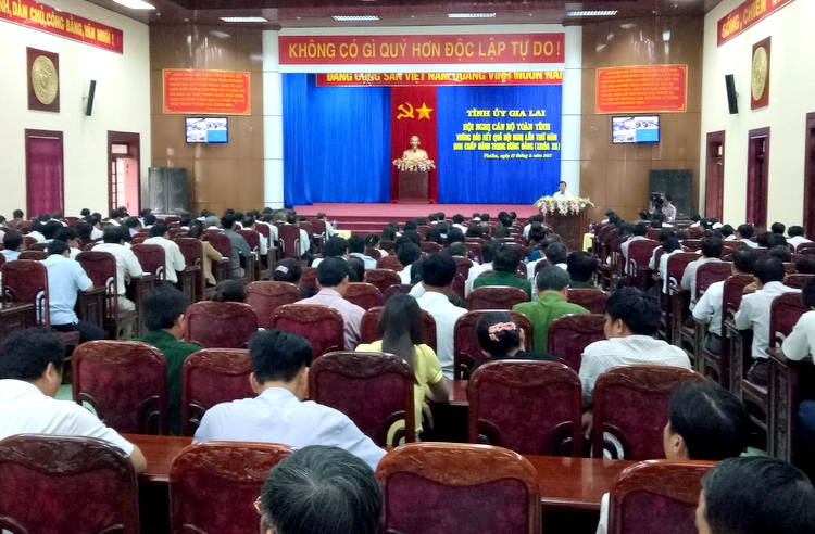 Gia Lai Thông báo nhanh kết quả hội nghị lần thứ năm Ban chấp hành trung ương Đảng Khóa XII