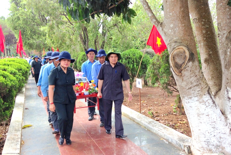 Đắk Lắk Truy điệu, an táng 14 hài cốt liệt sỹ hy sinh ở Campuchia