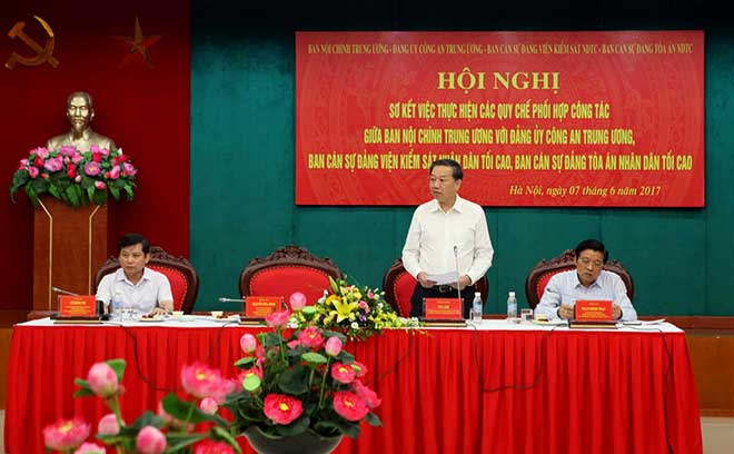 Tăng cường phối hợp giữa Ban Nội chính Trung ương và các cơ quan tiến hành tố tụng