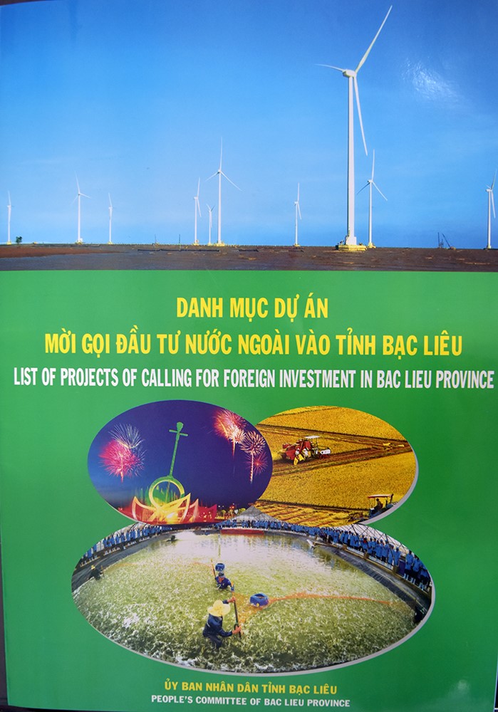 Danh mục các dự án kêu gọi đầu tư của tỉnh Bạc Liêu