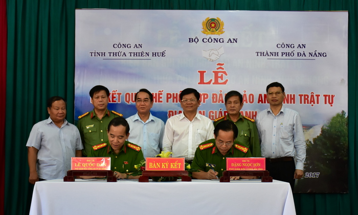 Công an Thừa Thiên - Huế và Đà Nẵng ký kết Quy chế phối hợp đảm bảo an ninh trật tự vùng giáp ranh