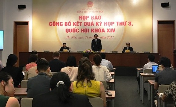 Công bố kết quả kỳ họp thứ 3, Quốc hội khoá XIV