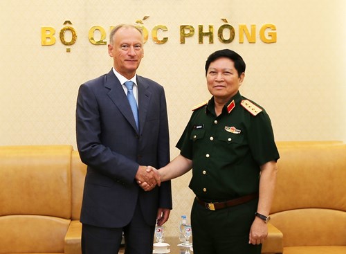 Đại tướng Ngô Xuân Lịch tiếp Thư ký Hội đồng An ninh Quốc gia Liên bang Nga