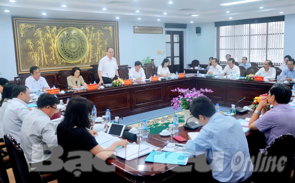 Đoàn kiểm tra Bộ Chính trị Làm việc với Ban Thường vụ Tỉnh ủy Bạc Liêu về công tác cán bộ