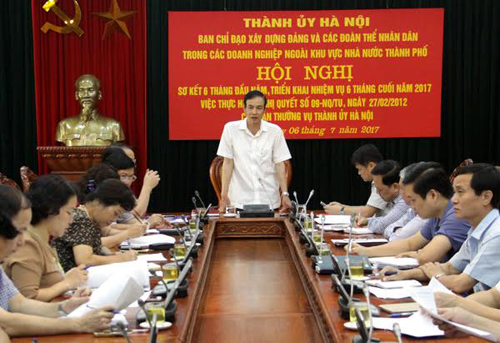 Hà Nội 6 tháng, thành lập mới 75 tổ chức Đảng khu vực ngoài nhà nước