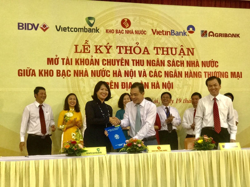 Hà Nội Các ngân hàng thương mại trên địa bàn ký kết mở tài khoản chuyên thu ngân sách nhà nước