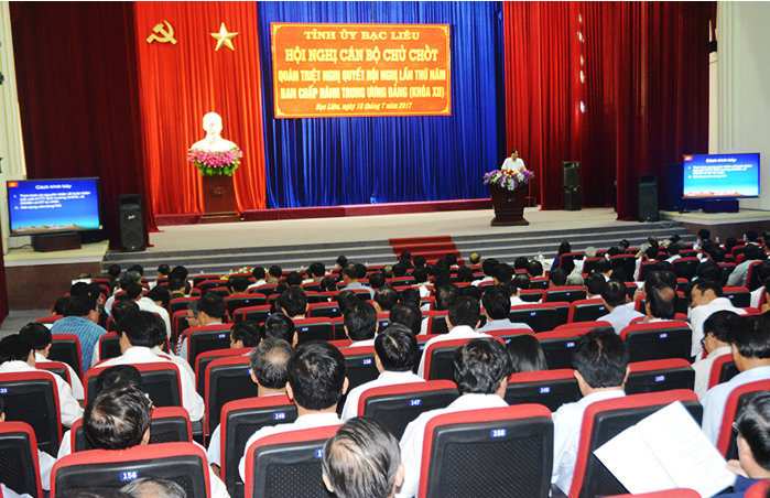 Hội nghị cán bộ chủ chốt quán triệt Nghị quyết Trung ương 5 khóa XII