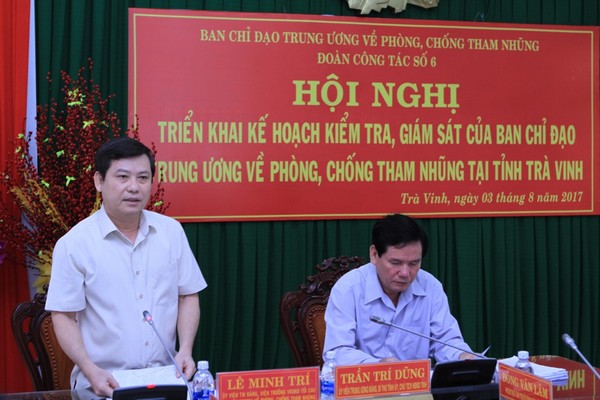Ban Chỉ đạo Trung ương về phòng, chống tham nhũng làm việc tại tỉnh Sóc Trăng