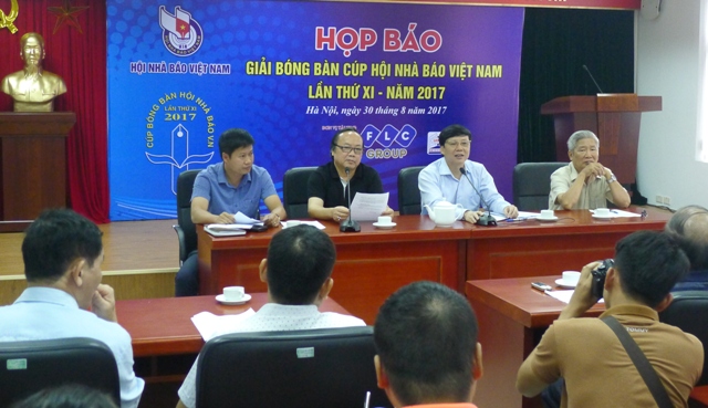Giải Bóng bàn Cúp Hội Nhà báo Việt Nam lần thứ XI - năm 2017 diễn ra từ ngày 7 - 9 9