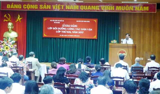 Bồi dưỡng nghiệp vụ công tác dân vận cho các cán bộ chủ chốt