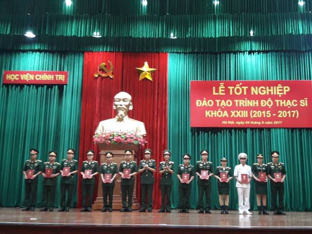 Học viện Chính trị tổ chức Lễ trao bằng tốt nghiệp thạc sĩ khoá XXIII