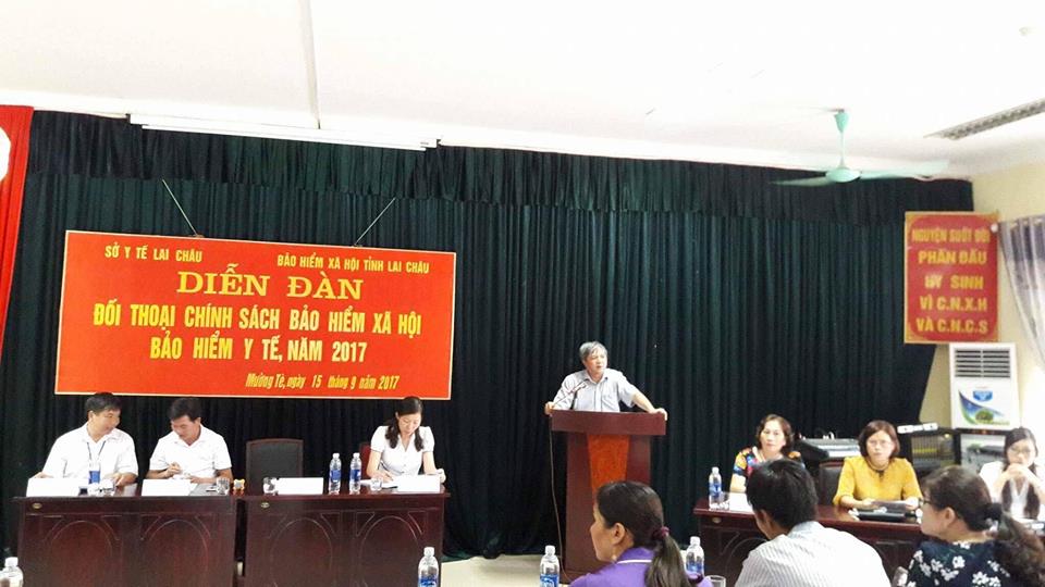 Sở Y tế Lai Châu và Bảo hiểm xã hội tổ chức Diễn đàn đối thoại chính sách BHXH, BHYT