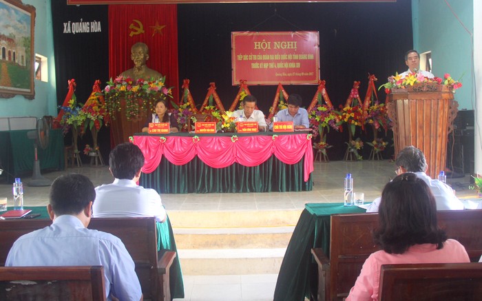 Trưởng Ban Kinh tế Trung ương Nguyễn Văn Bình tiếp xúc cử tri tỉnh Quảng Bình