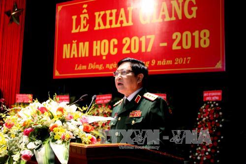 Đại tướng Ngô Xuân Lịch dự Lễ khai giảng năm học 2017-2018 của Học viện Lục quân