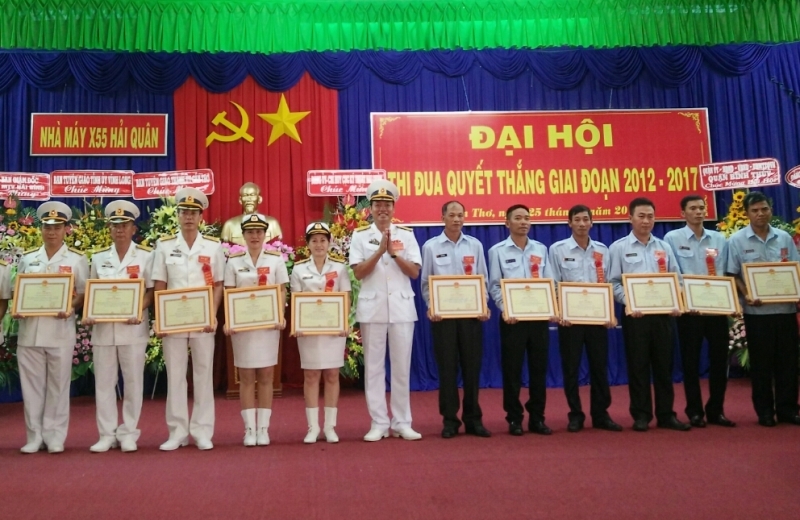 Nhà máy X55 Hải quân tổ chức Đại hội thi đua quyết thắng giai đoạn 2012-2017 ​