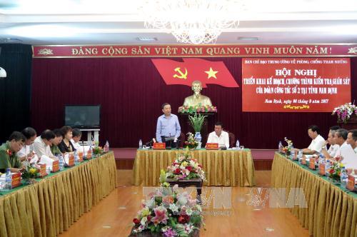 Kiểm tra, giám sát công tác phòng, chống tham nhũng tại Nam Định