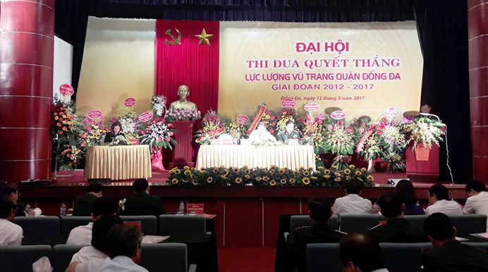 Đại hội Thi đua Quyết thắng lực lượng vũ trang quận Đống Đa Hà Nội