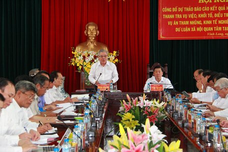 Kiểm tra, giám sát việc xử lý các vụ án tham nhũng, kinh tế nghiêm trọng tại tỉnh Vĩnh Long