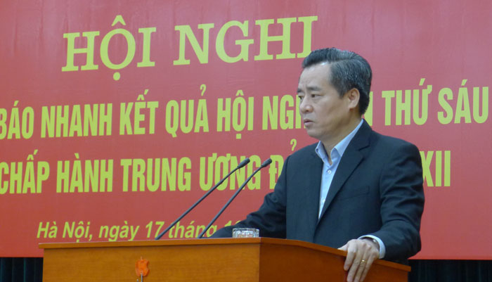 Đáng ủy Khối các cơ quan TW thông báo nhanh kết quả Hội nghị Trung ương 6