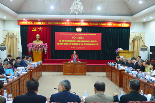 Nâng cao hiệu quả hoạt động của Hội đồng tư vấn, Ban tư vấn của Uỷ ban MTTQ Việt Nam các cấp