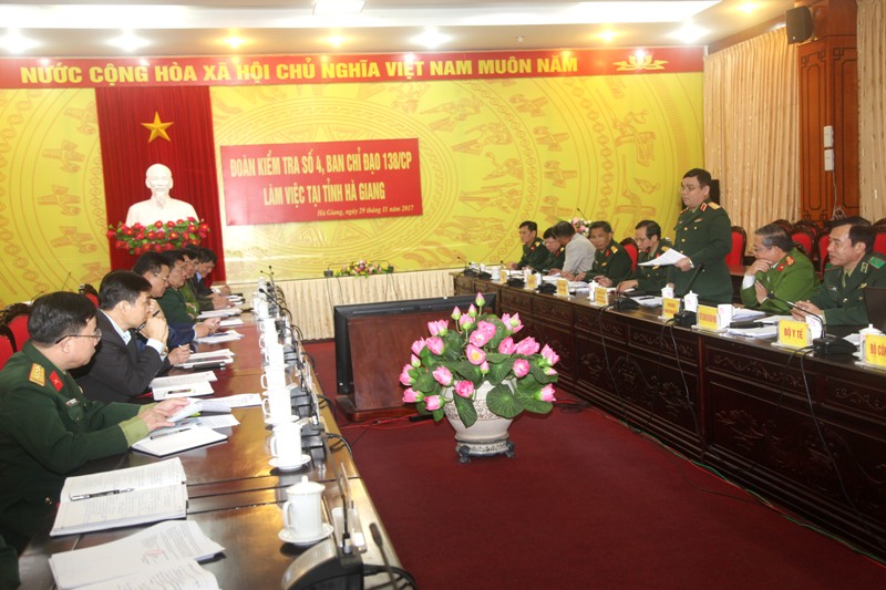 Ban Chỉ đạo 138 của Chính phủ làm việc tại Hà Giang