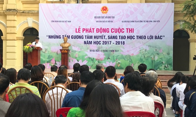 Phát động Cuộc thi “Những tấm gương tâm huyết, sáng tạo học theo lời Bác” năm học 2017-2018