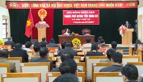 Khai mạc kỳ họp thứ 4 HĐND thành phố Hưng Yên khóa XXI