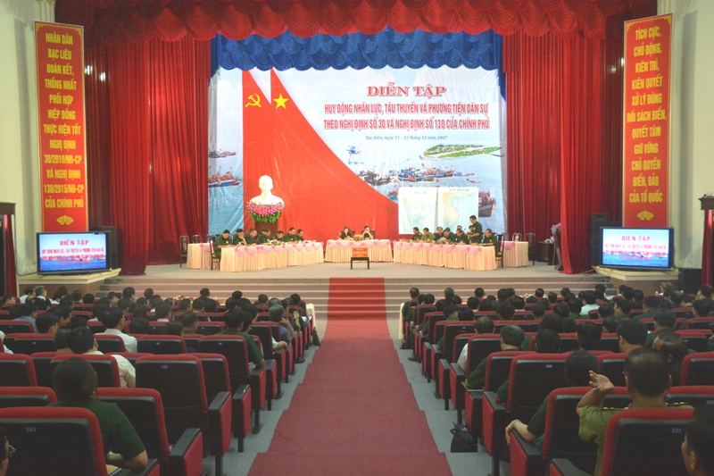 Bạc Liêu Diễn tập huy động nhân lực, tàu thuyền và phương tiện dân sự ​