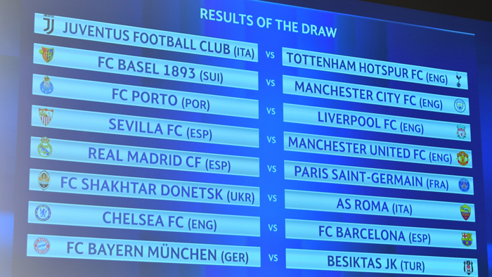 Những cặp đấu sinh tử tại vòng 1 8 Champions League
